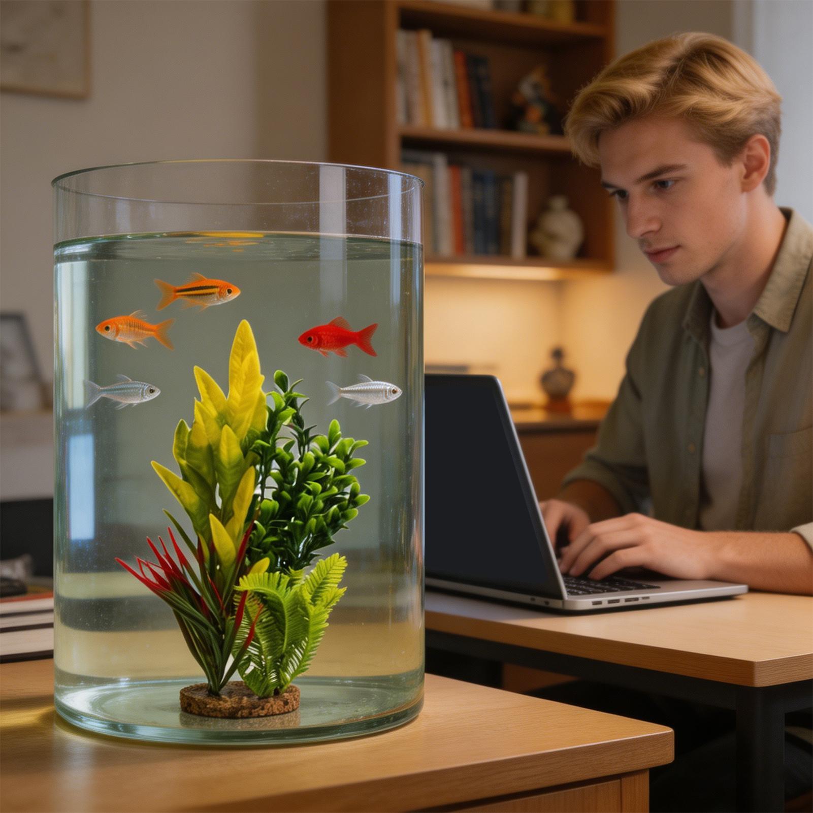 Planted Aquarium For Beginners - Artificial Aquarium Plants Shrimp Tank Decoration