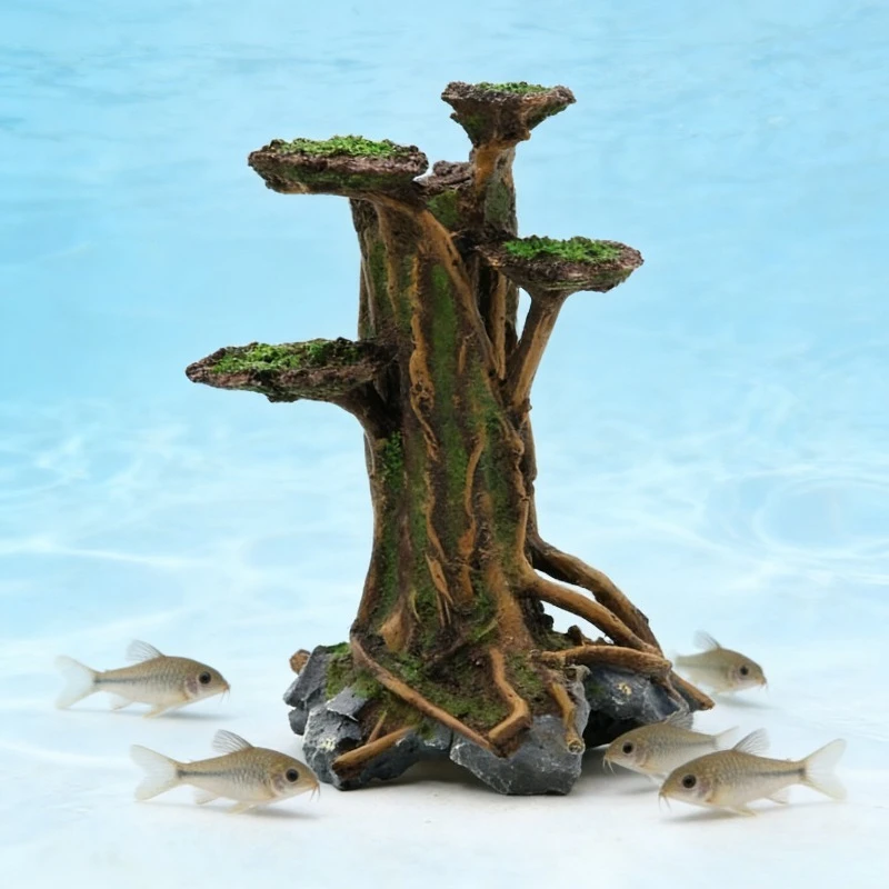 Artificial Moss Tree Driftwood - Aquarium Planted Wood ulasan dan harga