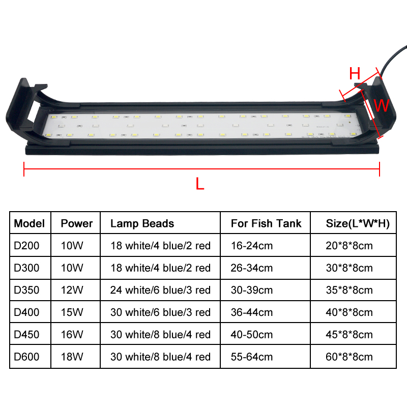 Aquarium LED Light for 16-64CM - Led Planted Tank Light ulasan dan harga