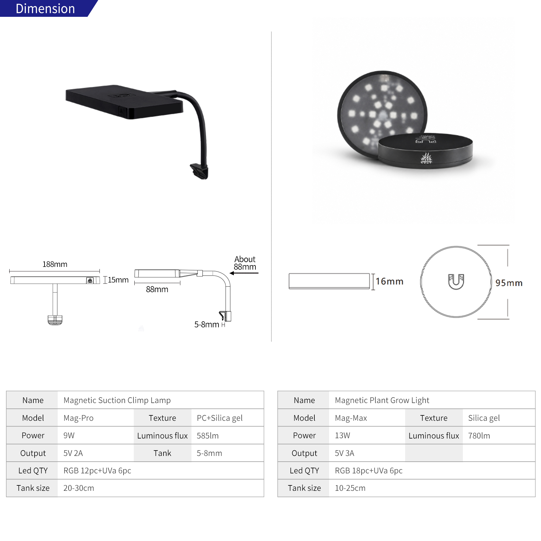 WEEK AQUA Mag-Pro Mag-Max Nano - Planted Aquarium Uv Light ulasan dan harga