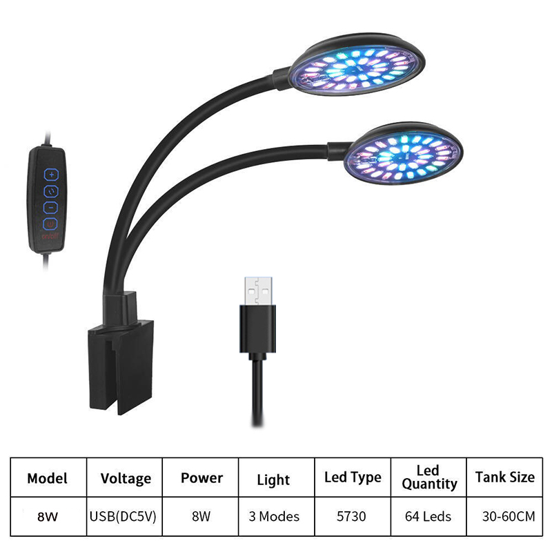 USB Aquarium LED Light Fish Ta - Led Planted Tank Light ulasan dan harga