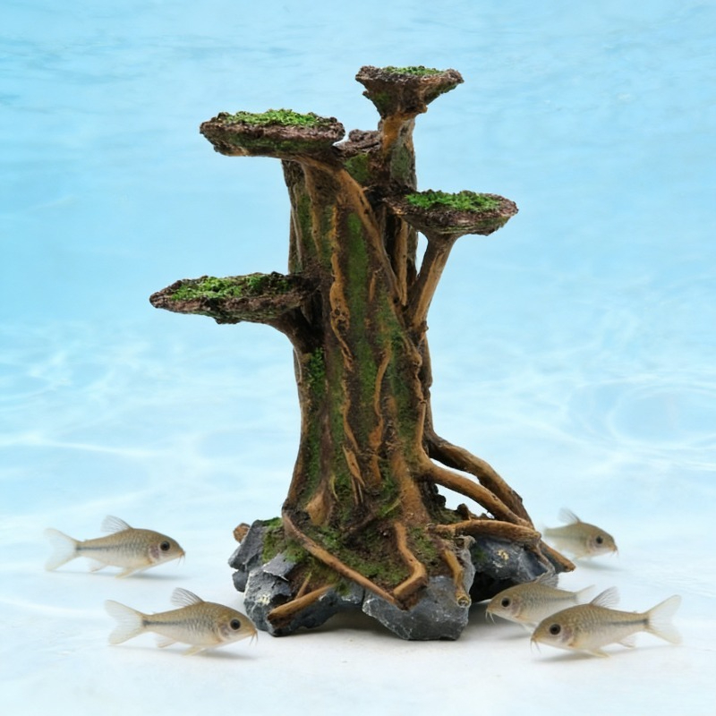 Artificial Moss Tree Driftwood - Aquarium Planted Wood ulasan dan harga