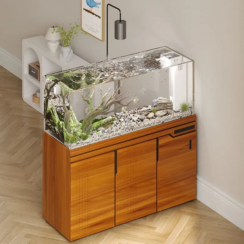 Large Ultra White Glass Fish T - Aquarium Planted Wood ulasan dan harga