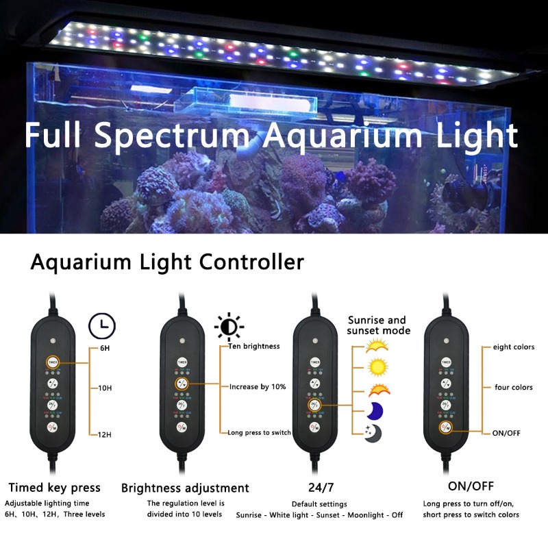 LED Fish Tank Light Full Spect - Led Planted Tank Light ulasan dan harga