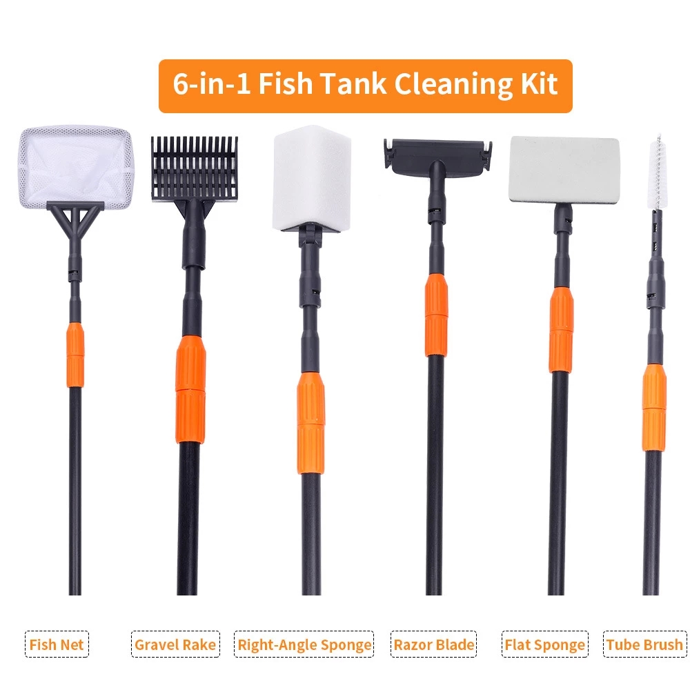 6 in 1 Aquarium Cleaning Tools - Planted Aquarium Cleaning Kit ulasan dan harga