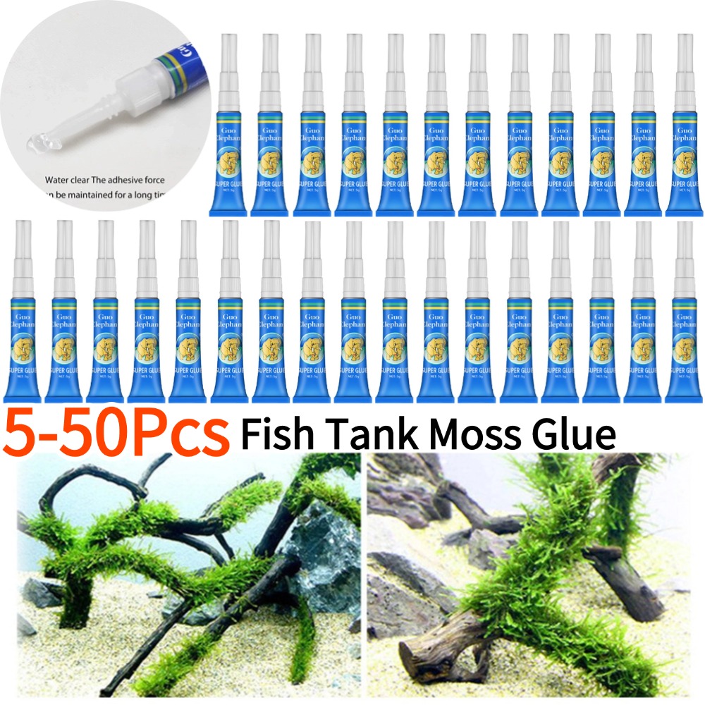 50-5Pcs Fish Tank Landscaping  - Aquarium Plant Glue Gel ulasan dan harga