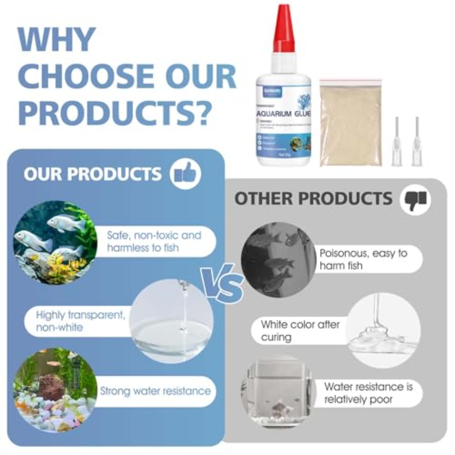 Aquarium Glue, Super Reef Glue - Aquarium Planted Wood ulasan dan harga