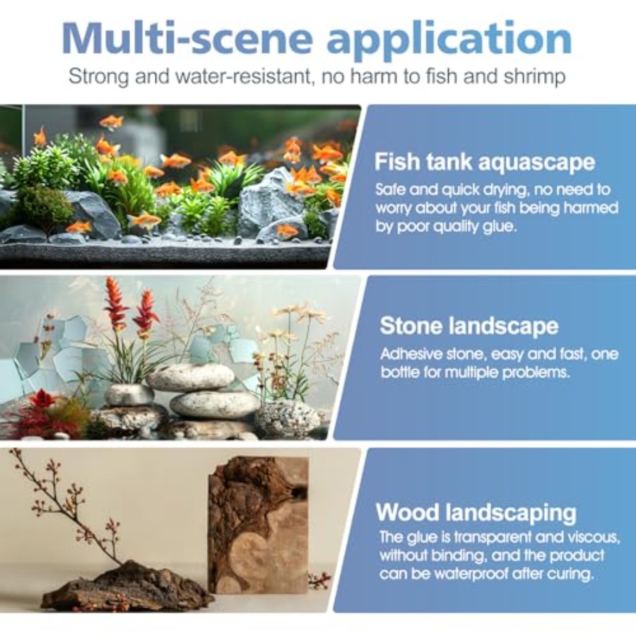 Aquarium Glue, Super Reef Glue - Aquarium Planted Wood ulasan dan harga